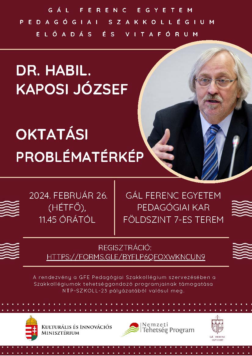 I. Szakkollégiumi előadás - dr. Habil Kaposi József