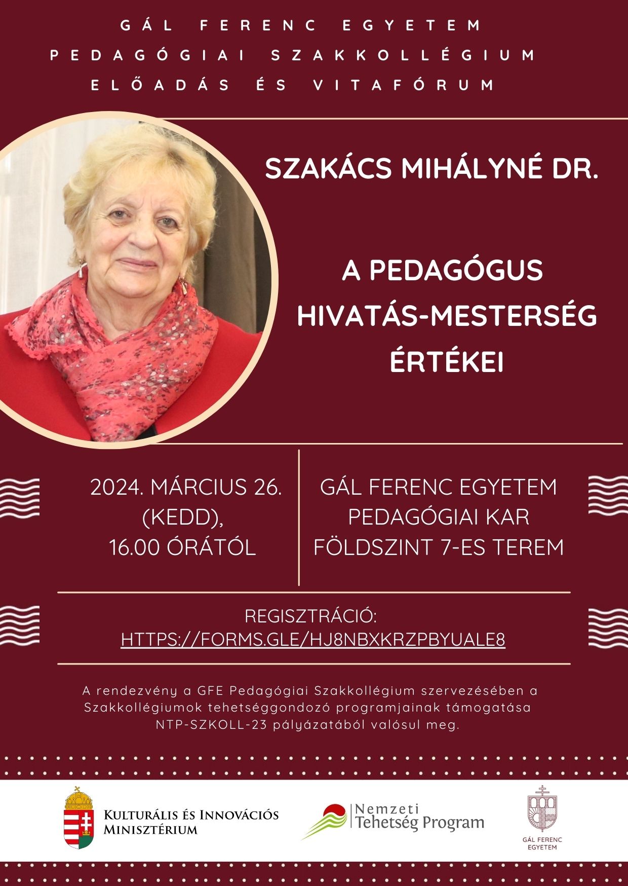 III. Szakkollégiumi előadás - dr. Szakács Mihályné